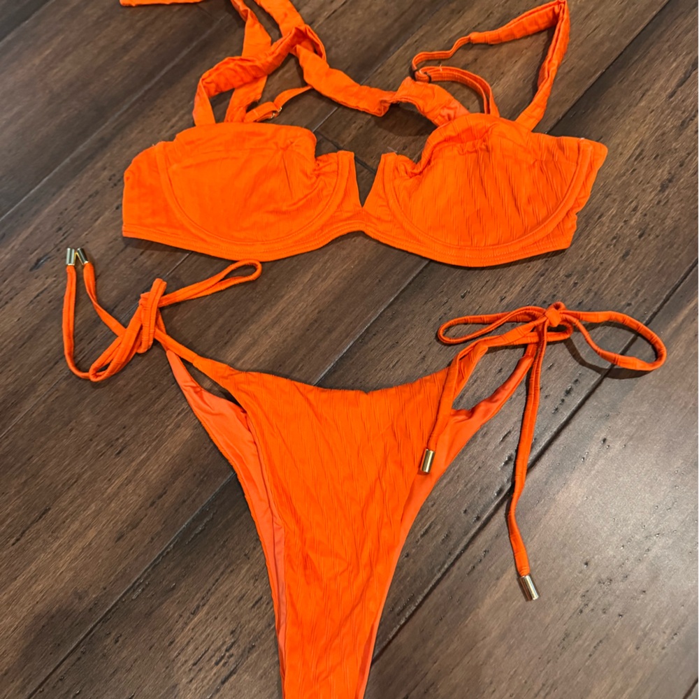 Vibrant Orange Bikini Set